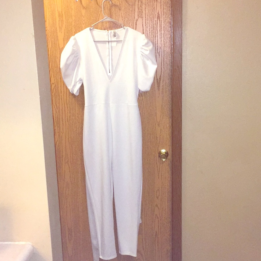 Very Classy White Romper with Belt